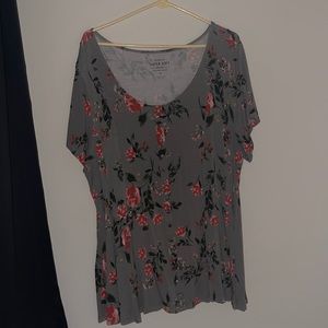 Torrid Super Soft Floral Print Short Sleeve Top